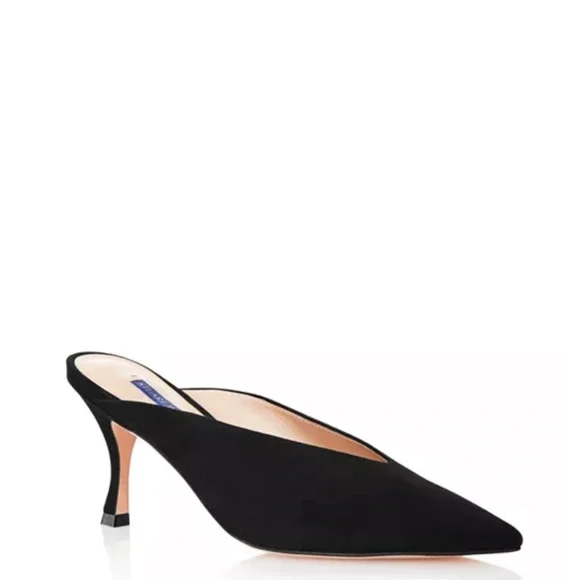 Stuart Weitzman Lulah Kitten Heel Mules Size 10